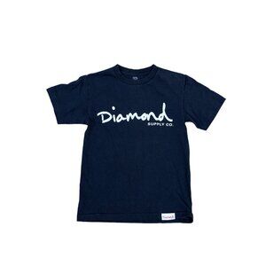 Vintage DIAMOND SUPPLY CO T Shirt Men's SMALL Blue Crew Short Sleeve​​​​​​